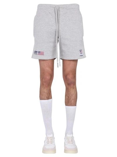 Shop Autry Shorts With Logo In Grey
