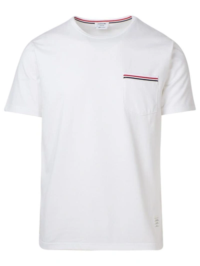 Shop Thom Browne T-shirt Tasca Bianca In White