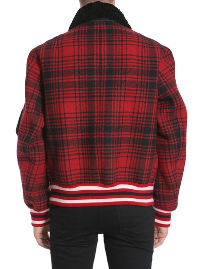 Shop Tommy Hilfiger Wool Bomber Jacket In Red