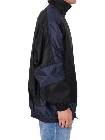 Shop Balenciaga Color Block Bb Jacket In Black