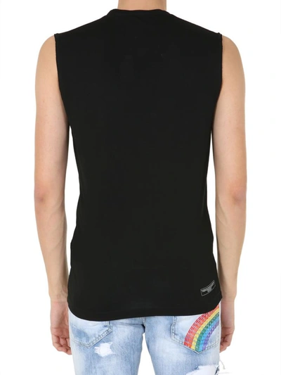 Shop Dsquared2 Printed Top In Black