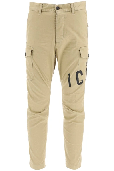 Shop Dsquared2 Sexy Cargo Twill Pants In Light Brown