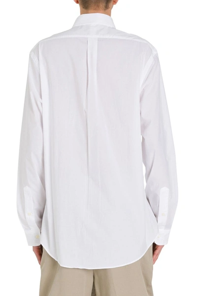 Shop Polo Ralph Lauren Classic Shirt With Embroidered Logo In White