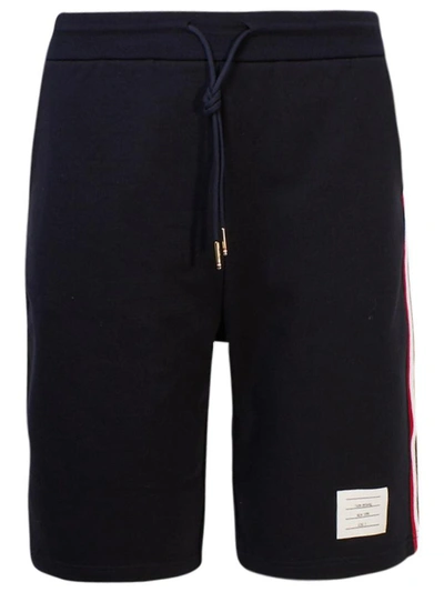 Shop Thom Browne Blue Bermuda Shorts In Navy