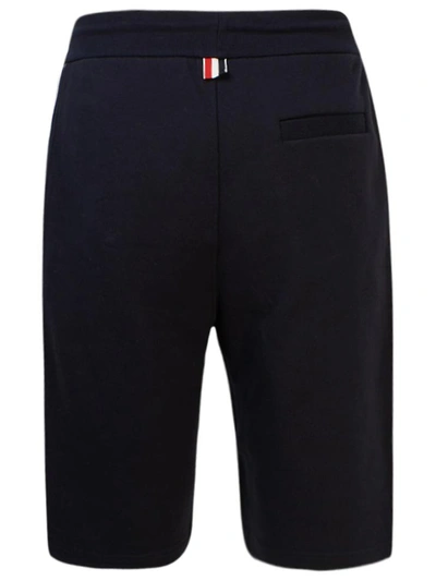 Shop Thom Browne Blue Bermuda Shorts In Navy