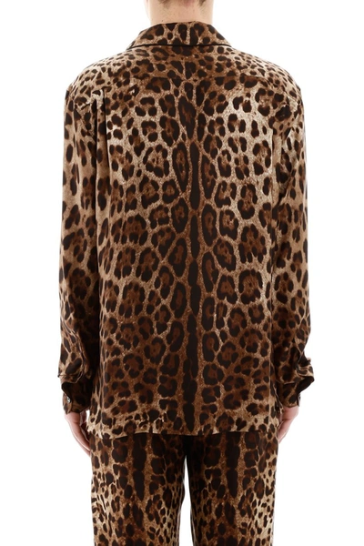 Shop Dolce & Gabbana Leopard Pajama Shirt In Leo New