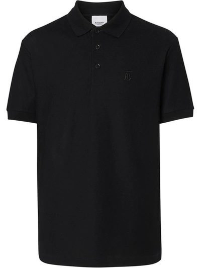 Shop Burberry T-shirts And Polos Black