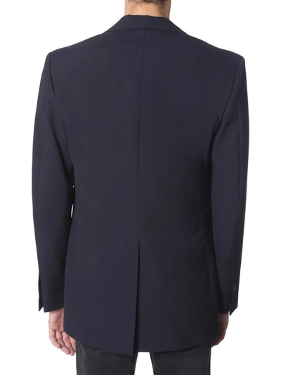 Shop Raf Simons Single-breasted Jacket In Blue