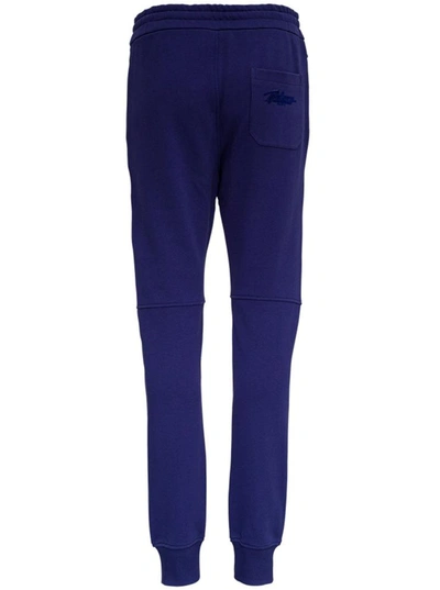 Shop Balmain Blue Jersey Pants