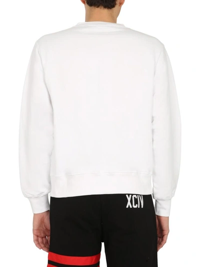 Shop Gcds Crew Neck Sweatshirt In White