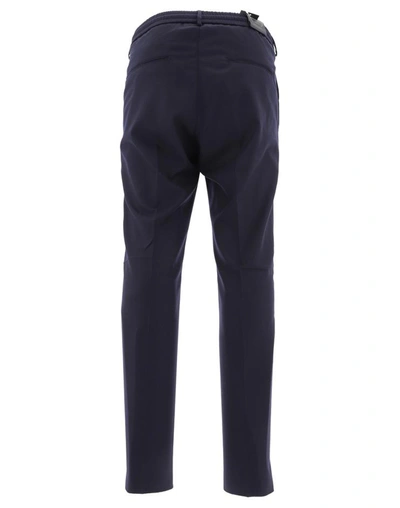 Shop Tagliatore Trousers With Stretch Waist In Blue