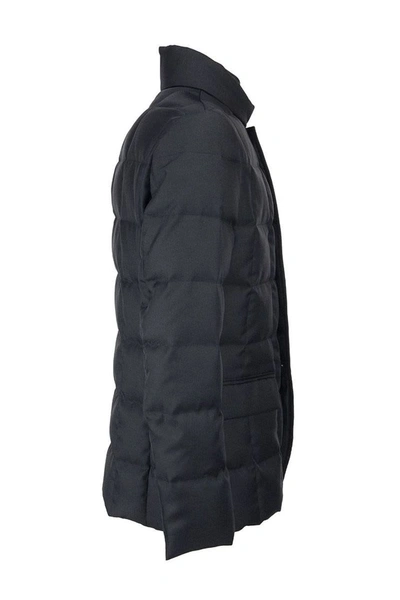 Shop Fay Double Front Down Jacket In Navy