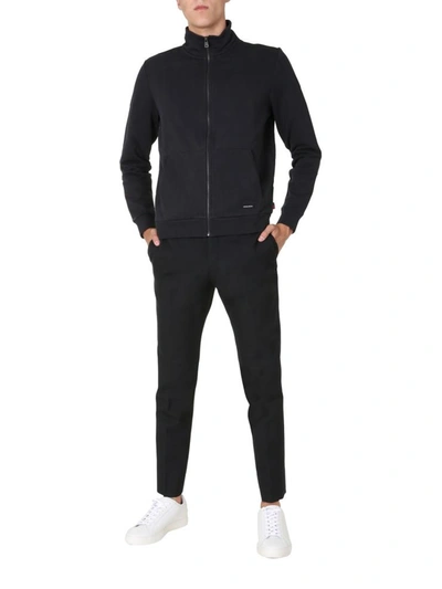 Shop Woolrich Sweatshirt With Zip In Black