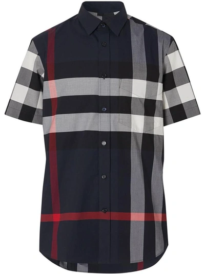 Shop Burberry Shirts In Blu