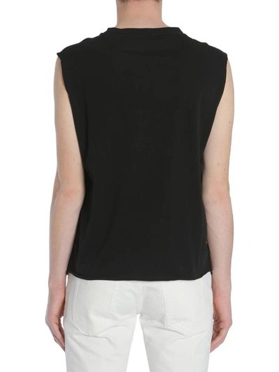 Shop Saint Laurent Sleeveless T-shirt In Black