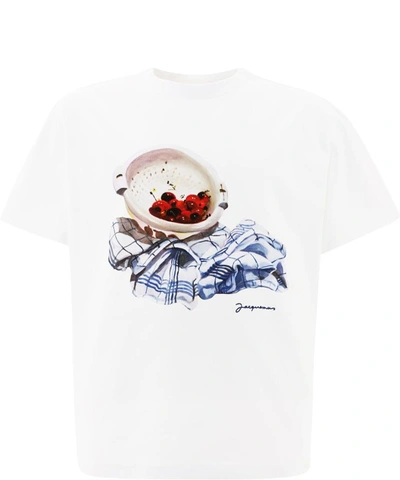 Shop Jacquemus "le Cerises" T-shirt In White
