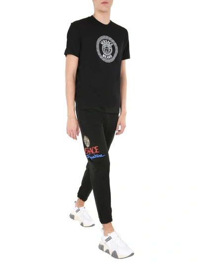 Shop Versace Jogging Pants In Black