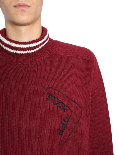 Shop Riccardo Comi Turtleneck Jumper In Bordeaux