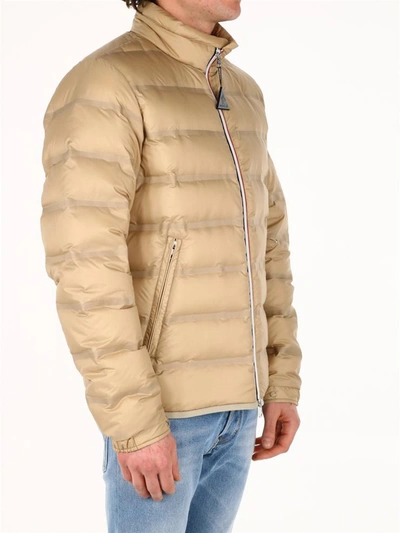 Shop Moncler Helfferich Down Jacket Beige