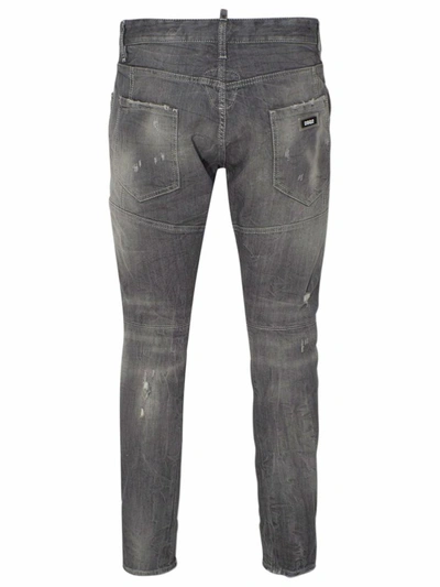 Shop Dsquared2 Grey Tidy Biker Jeans