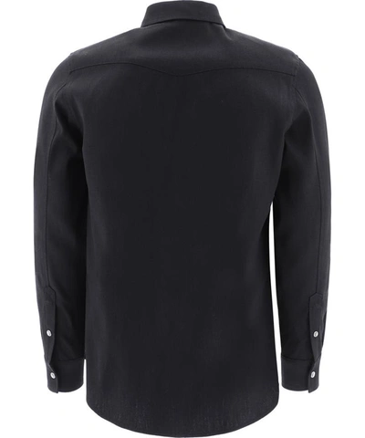 Shop Alexander Mcqueen Selvedge Tape Denim Shirt In Black  