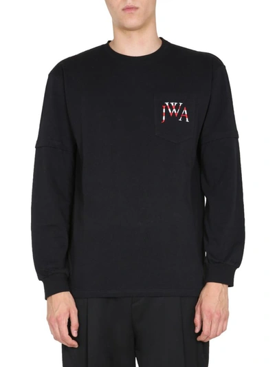 Shop Jw Anderson Round Neck T-shirt In Black