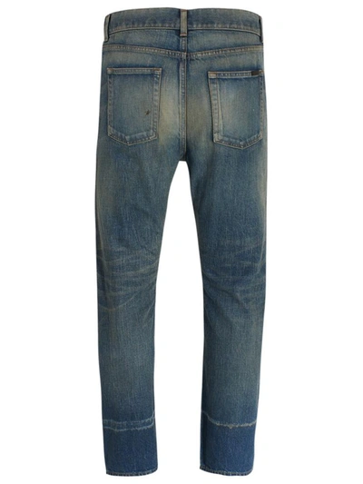 Shop Saint Laurent Jeans Straight Blu In Blue