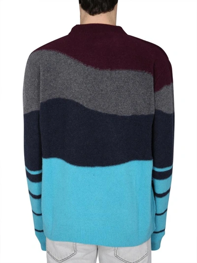 Shop Off-white Crew Neck Sweater In Bordeaux