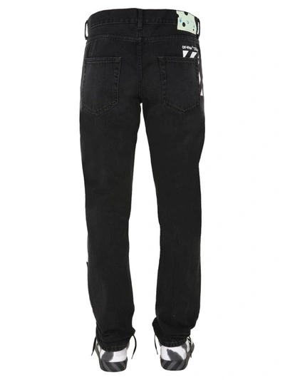 Shop Off-white Slim Fit Jeans In Black