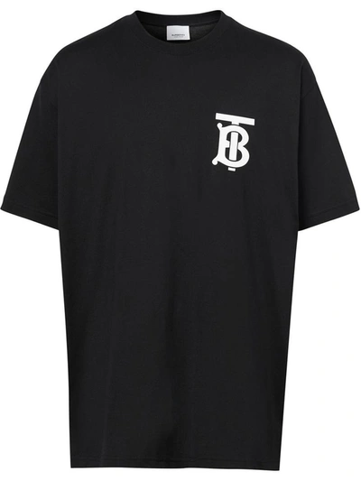 Shop Burberry T-shirts And Polos In Nero