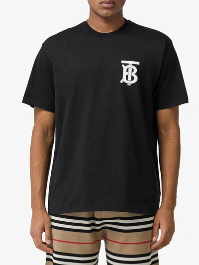 Shop Burberry T-shirts And Polos In Nero