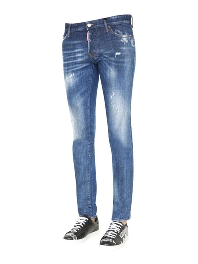 Shop Dsquared2 Slim Fit Jeans In Denim