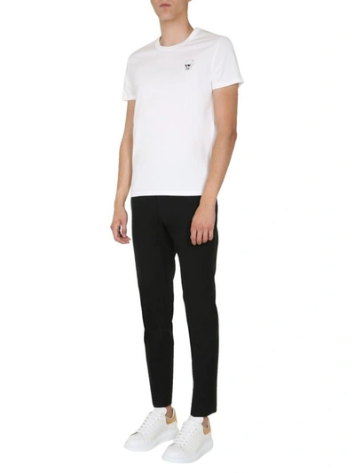 Shop Alexander Mcqueen Round Neck T-shirt In White