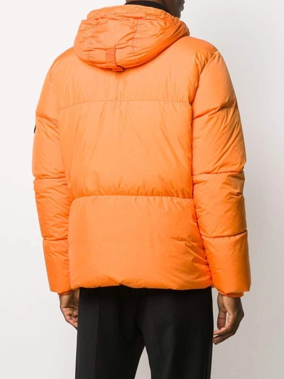 Shop Stone Island Coats In Arancio