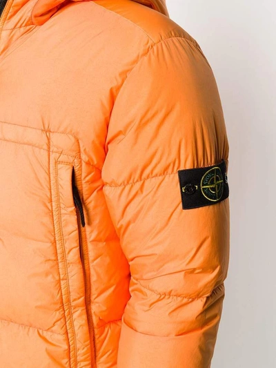 Shop Stone Island Coats In Arancio