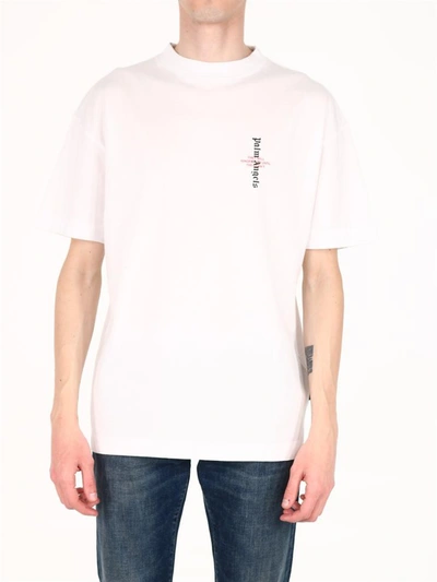 Shop Palm Angels T-shirt Logo White