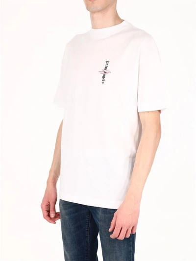 Shop Palm Angels T-shirt Logo White