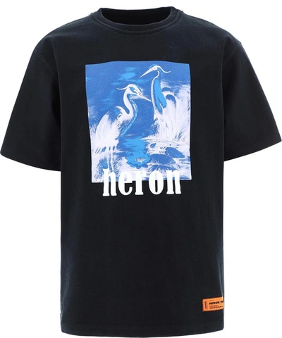 Shop Heron Preston "herons" T-shirt In Black  