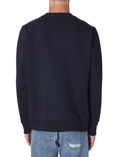 Shop Ps By Paul Smith Sweatshirt With Embroidered Zebra In Blue