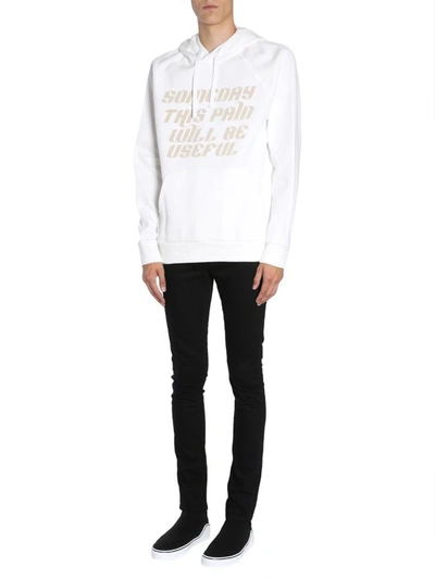 Shop Lanvin Sweatshirt Hoodie In White