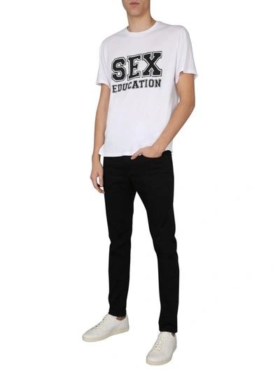 Shop Neil Barrett "sex Education" T-shirt In White