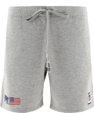 Shop Autry "open" Shorts In Grey