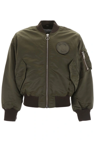 Shop Etudes Studio Etudes Horizon Bomber Jacket In Army Green
