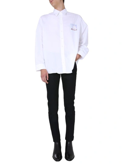 Shop Raf Simons Oversize Fit Shirt In White