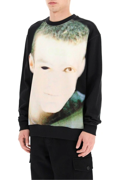 Shop 032c Crewneck Sweatshirt With Debut Print In Black