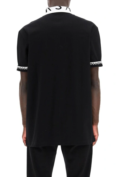 Shop Versace Polo Shirt With Logo In Nero