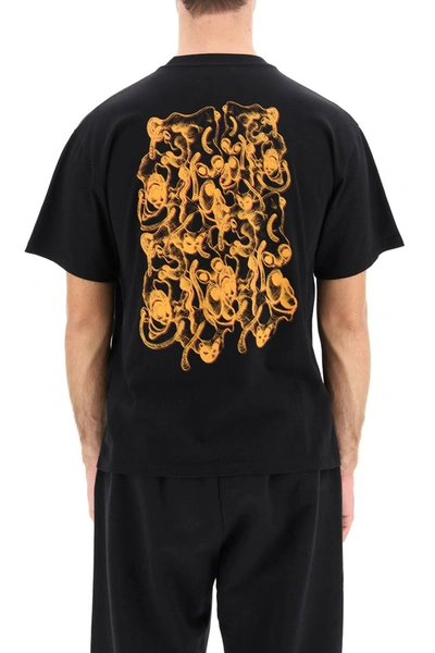 Shop Aries T-shirt With Noodles Logo Print In Black