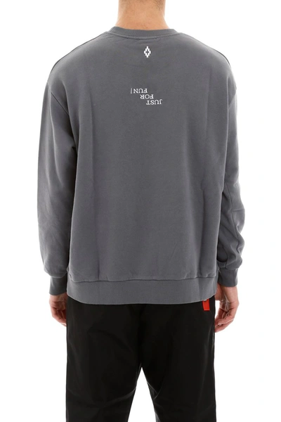 Shop Marcelo Burlon County Of Milan Marcelo Burlon Hands Square Sweatshirt In Dark Grey Light Grey