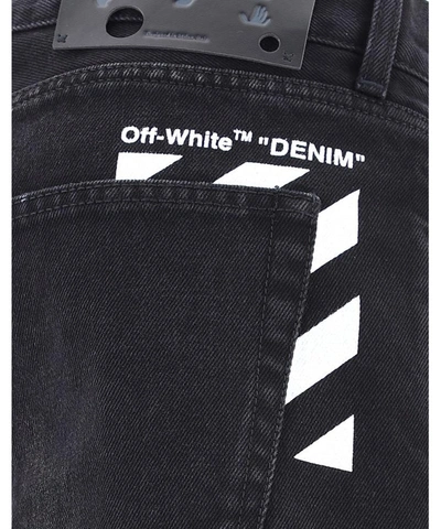 Shop Off-white "diag Pocket" Denim Pants In Black  