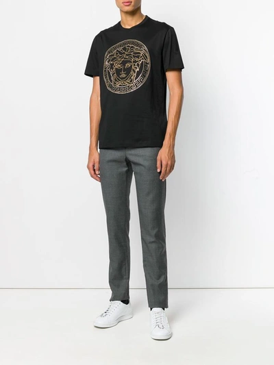 Shop Versace T-shirts And Polos Black